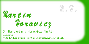 martin horovicz business card
